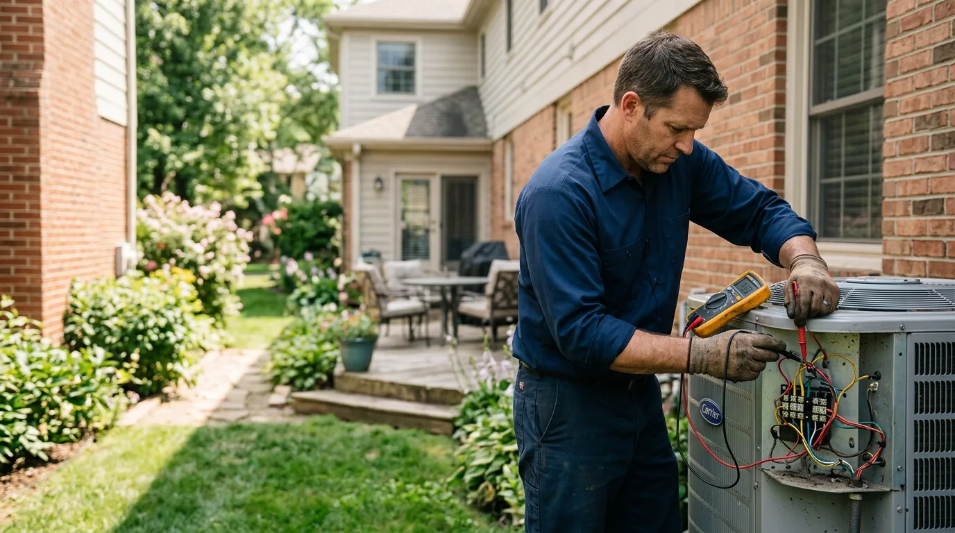 HVAC technician working near Williamsburg, PA
